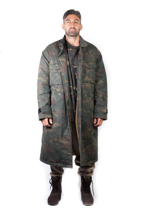Camo trench coat