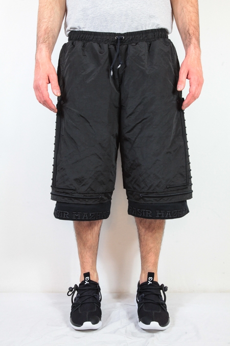 Embroidered three layer' bermuda shorts
