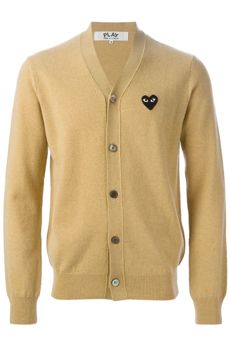 COMME DES GARÇONS PLAY  embroidered heart cardigan